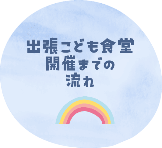 出張こども食堂　開催までの流れ
